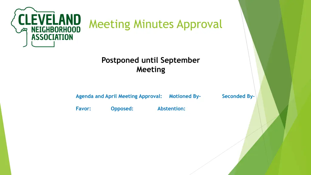 meeting minutes approval