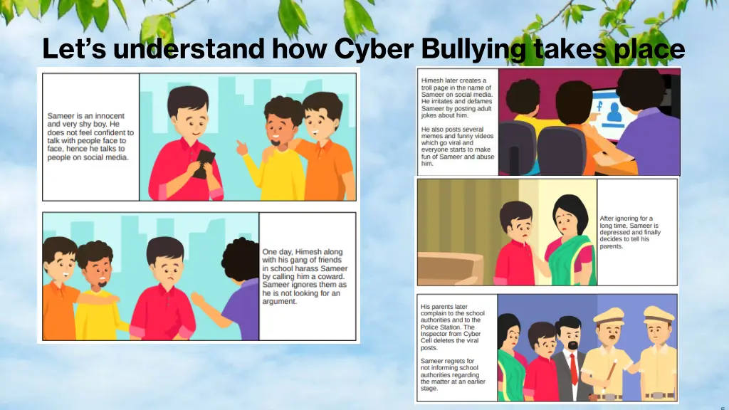 let s understand how cyber bullying takes place