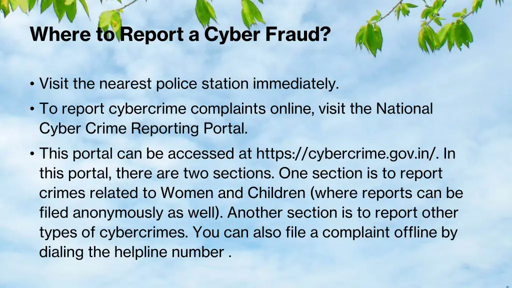 where to report a cyber fraud