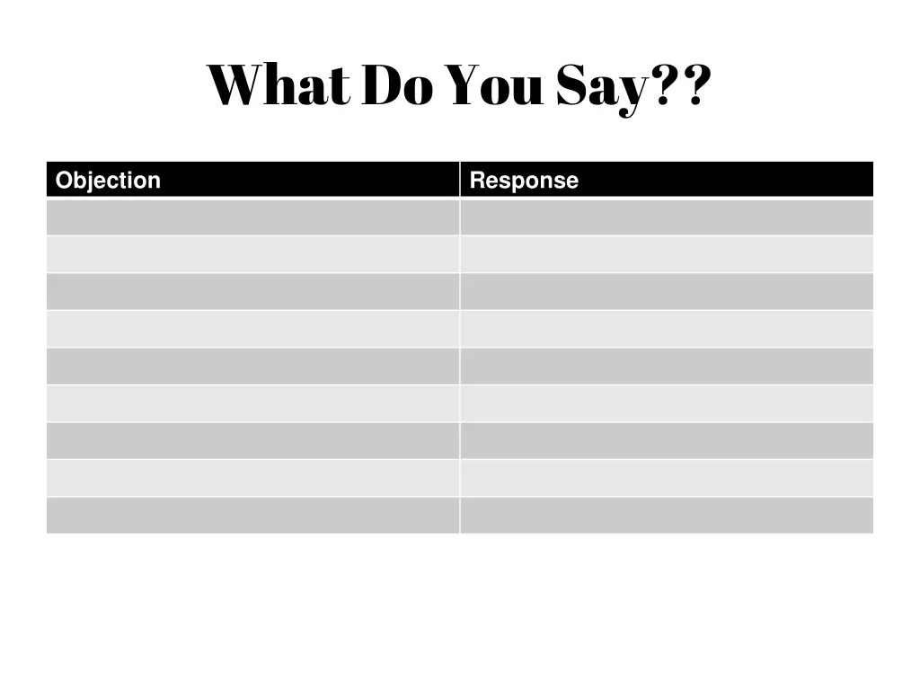 what do you say