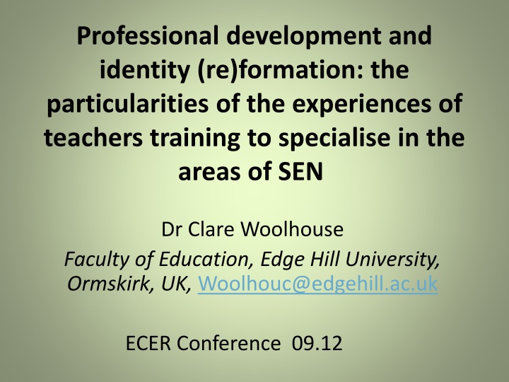 professional development and identity