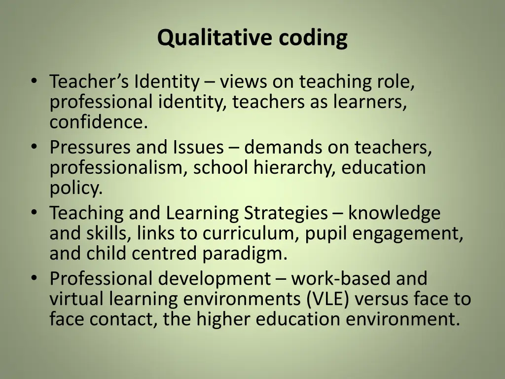 qualitative coding