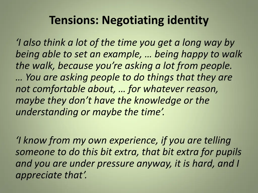 tensions negotiating identity