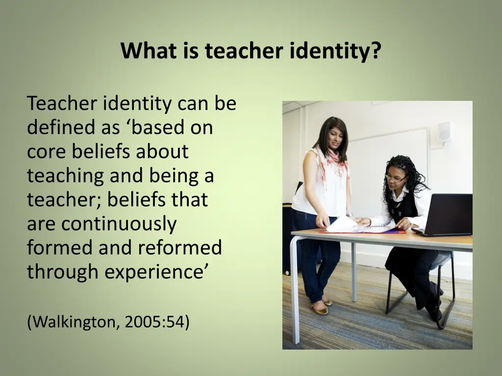 what is teacher identity