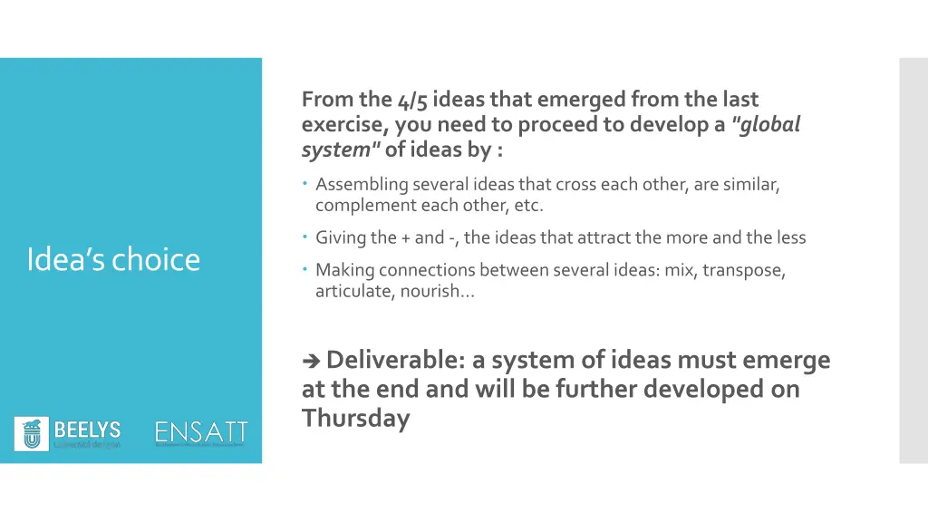 from the 4 5 ideas that emerged from the last