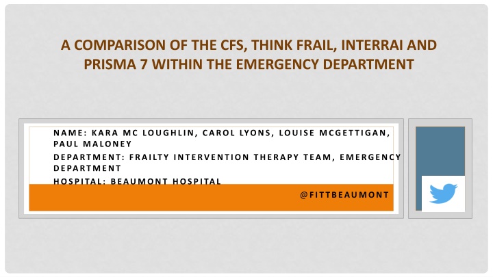 a comparison of the cfs think frail interrai