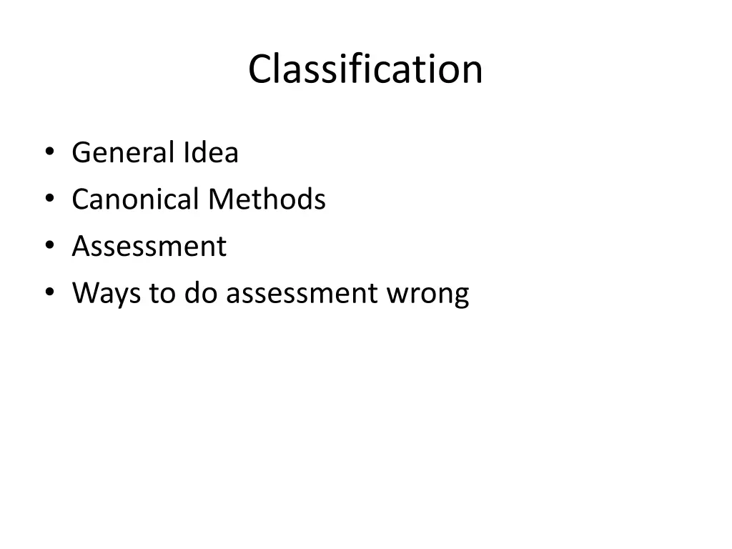 classification