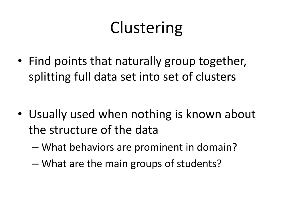 clustering