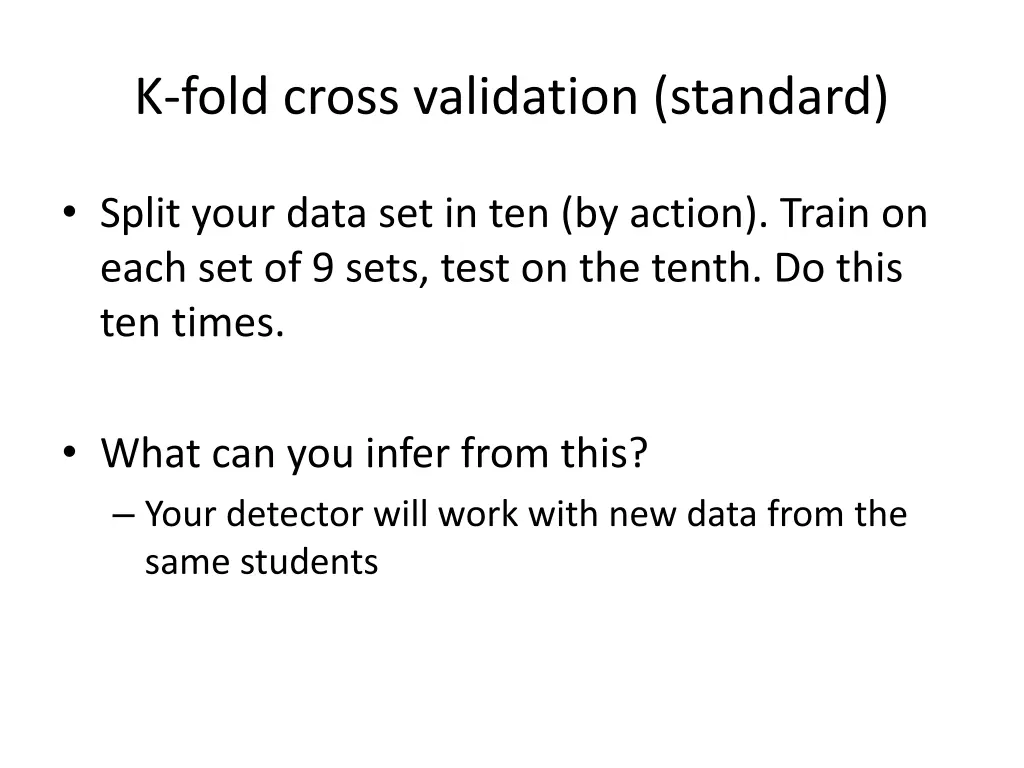 k fold cross validation standard 1