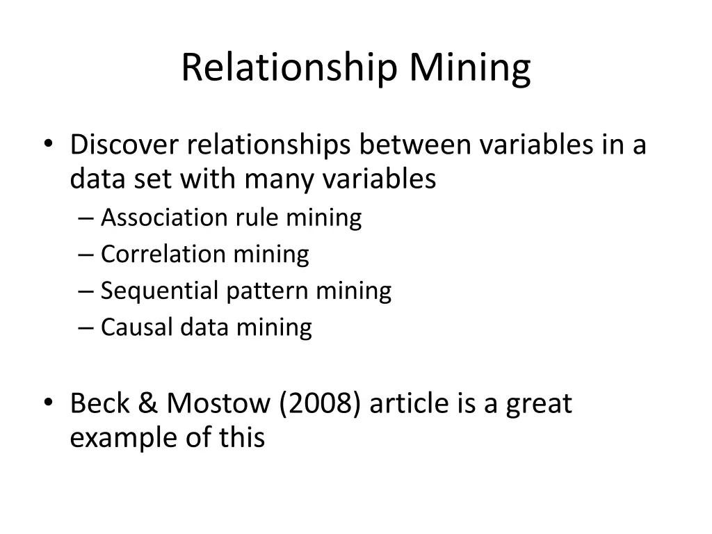 relationship mining