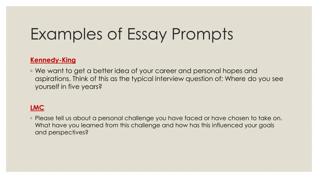 examples of essay prompts