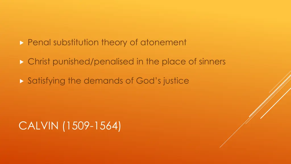 penal substitution theory of atonement