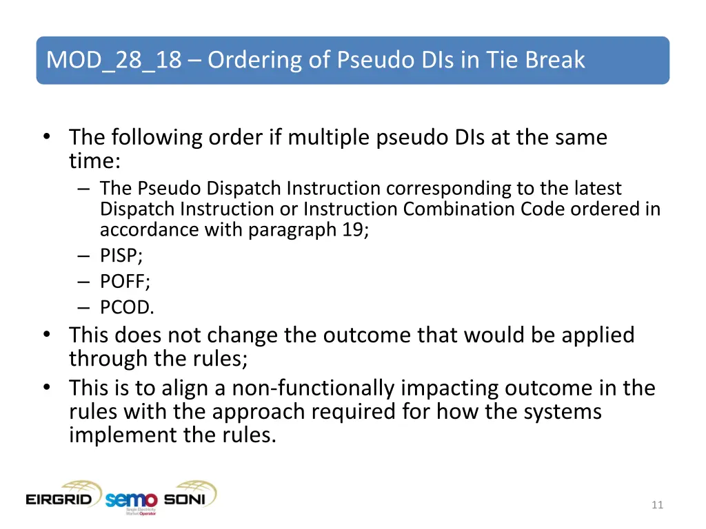 mod 28 18 ordering of pseudo dis in tie break 9