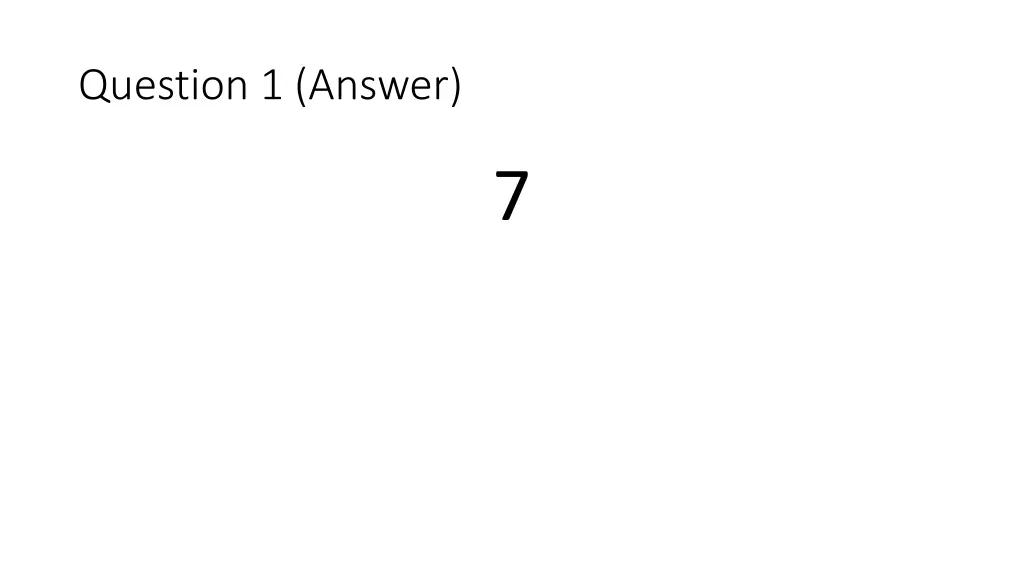 question 1 answer