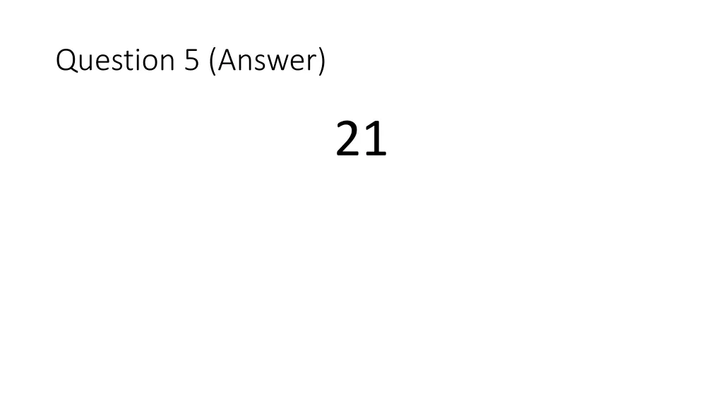 question 5 answer