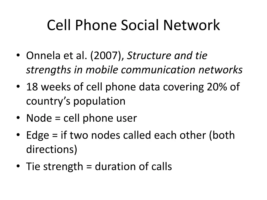 cell phone social network