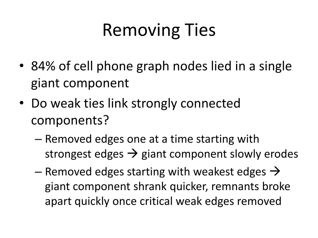 removing ties