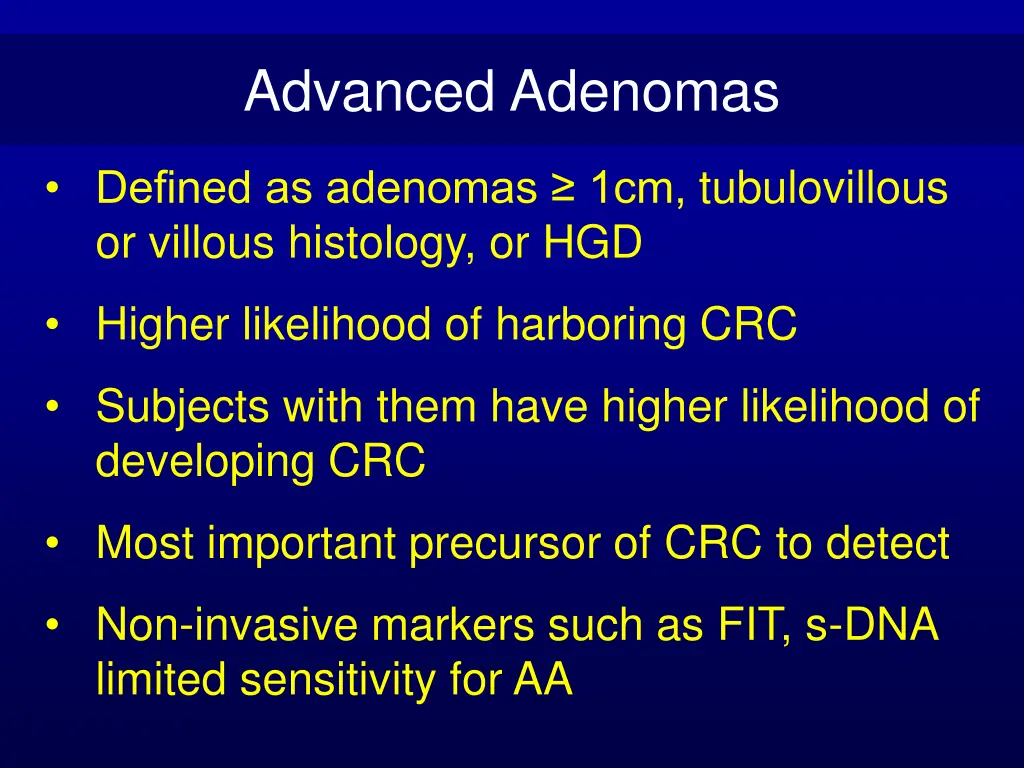 advanced adenomas