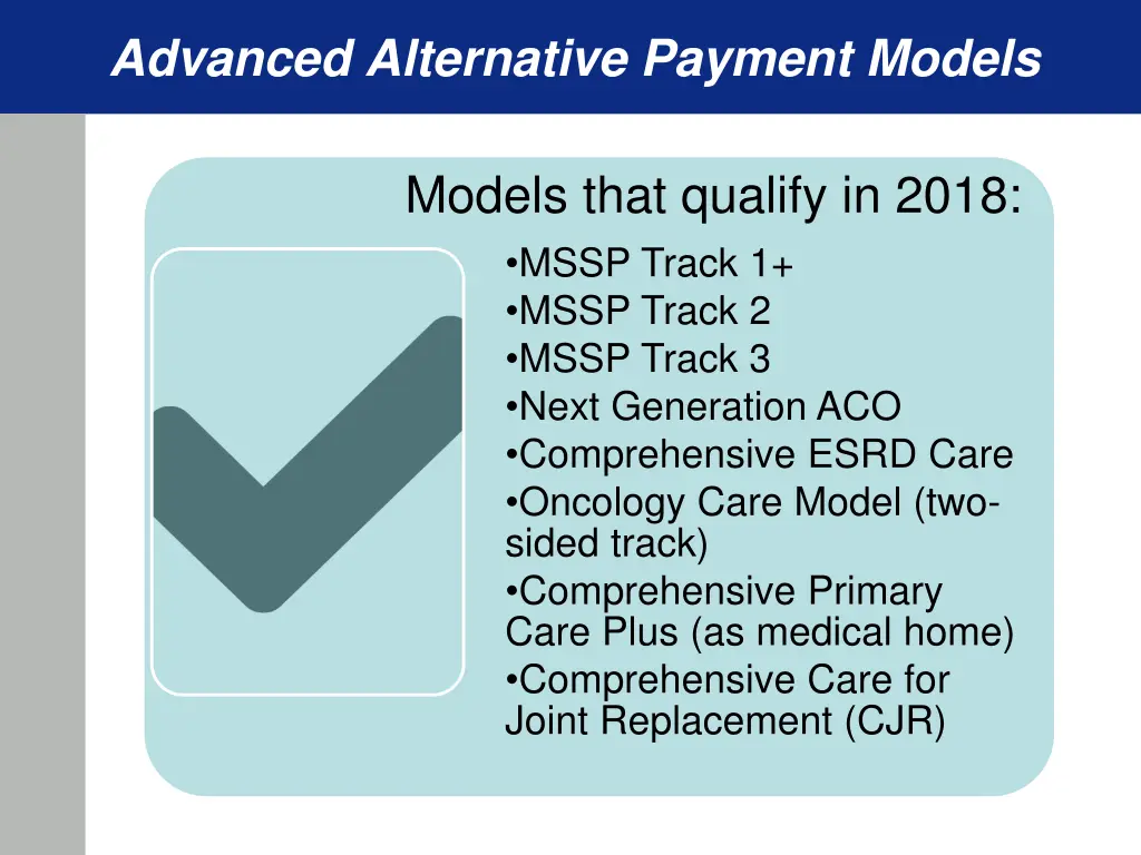 advanced alternative payment models