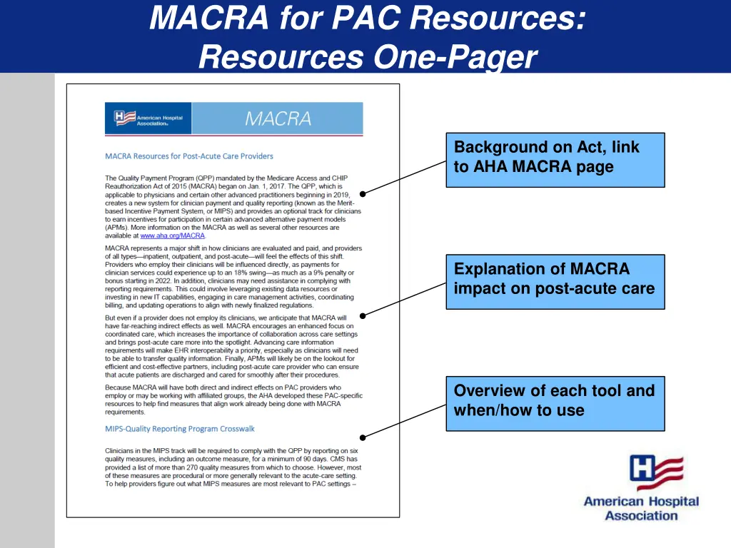 macra for pac resources resources one pager