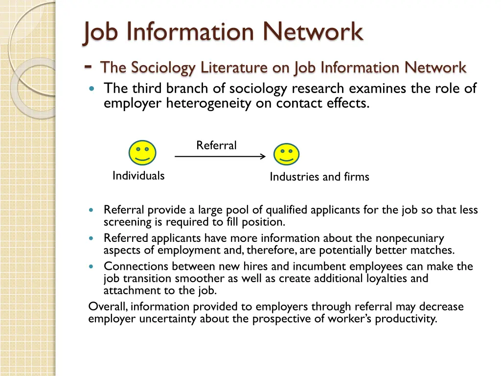 job information network the sociology literature 5