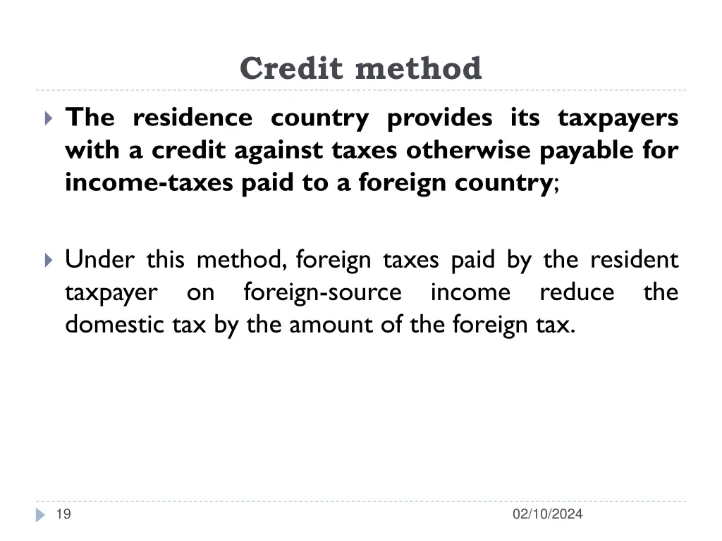 credit method