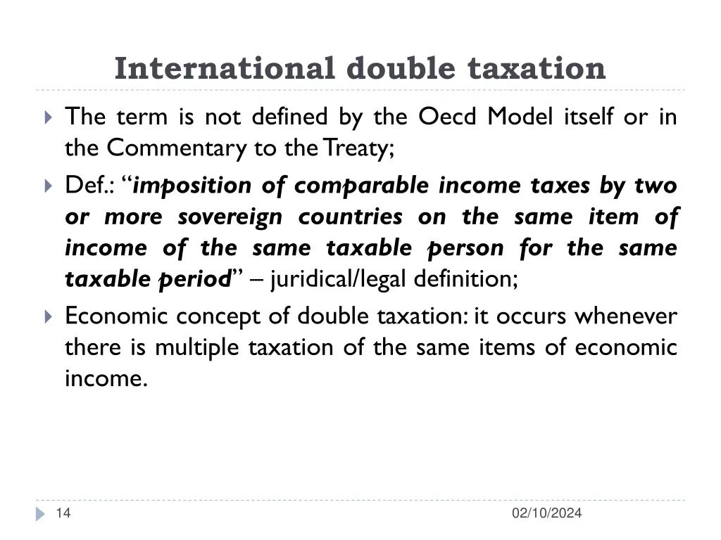 international double taxation