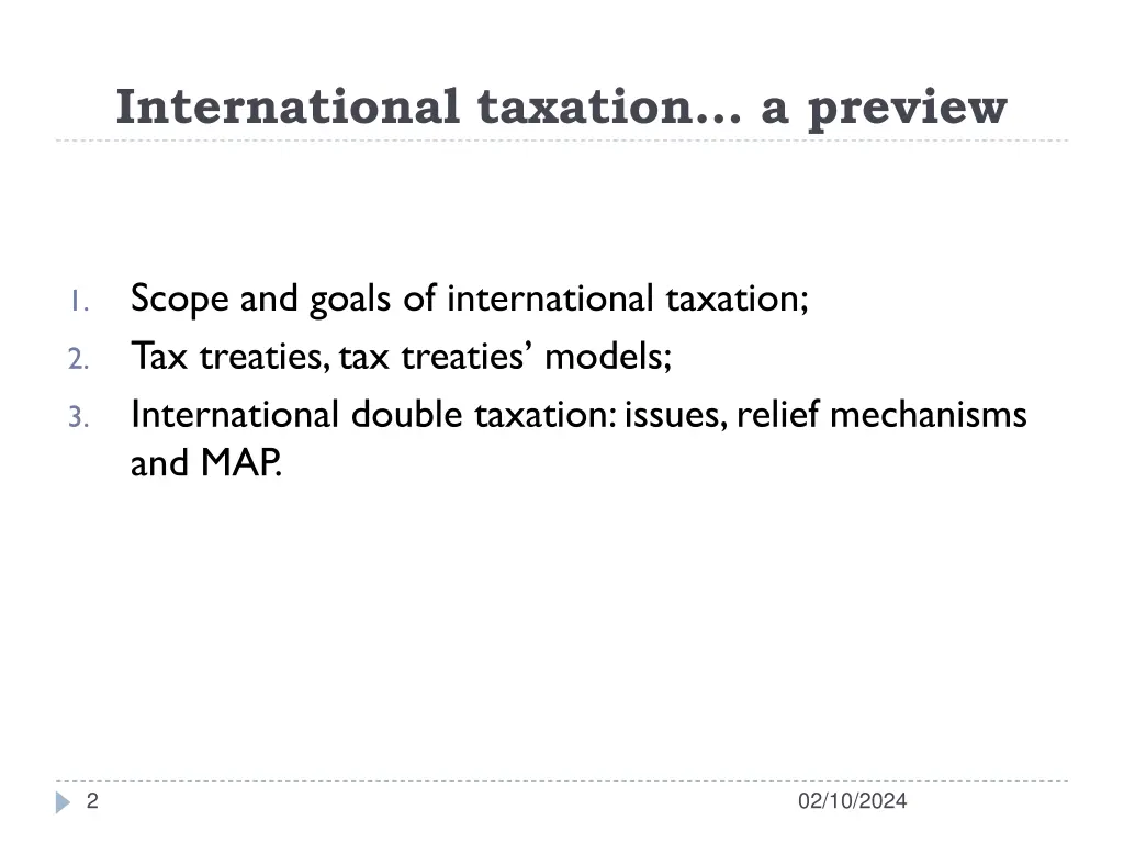 international taxation a preview