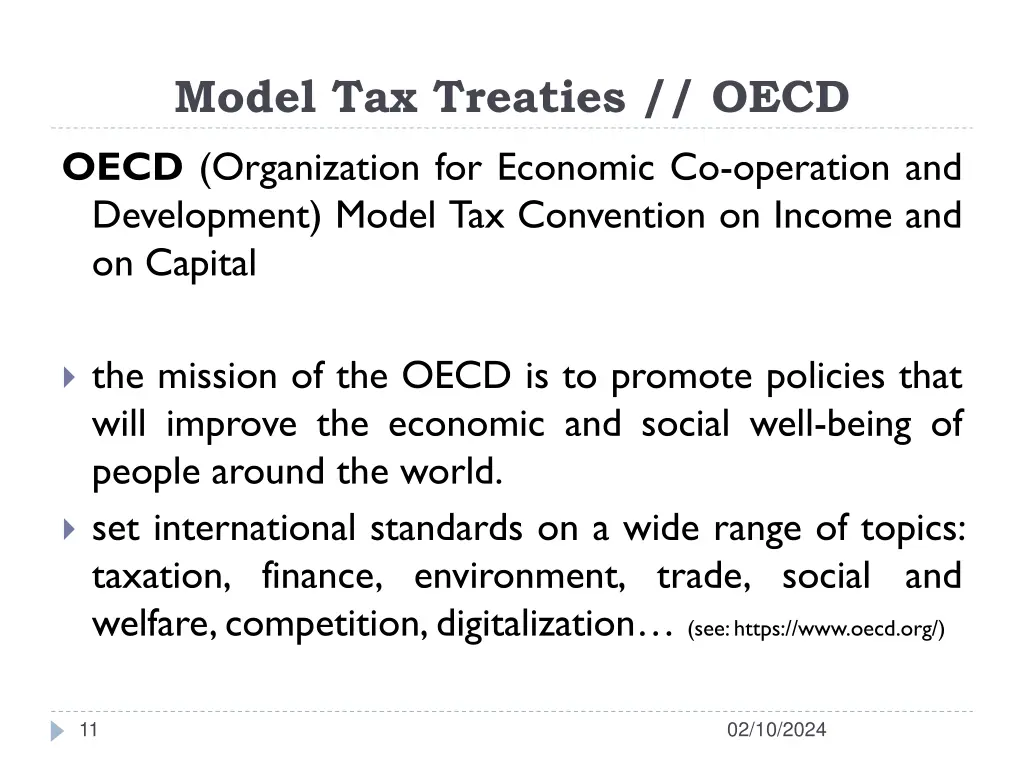 model tax treaties oecd