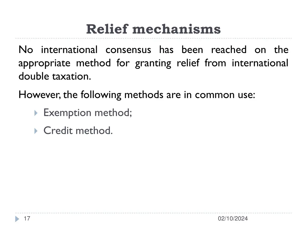 relief mechanisms