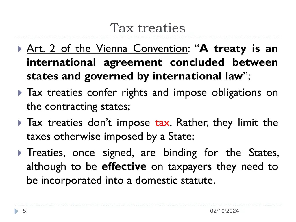 tax treaties 1