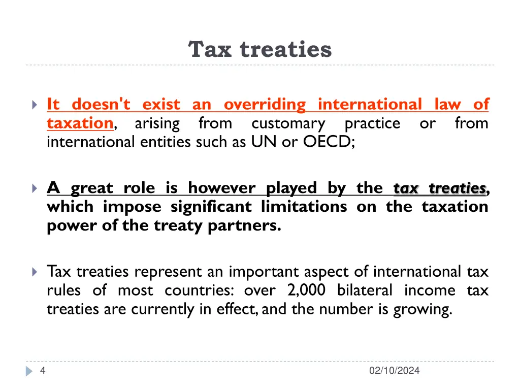 tax treaties