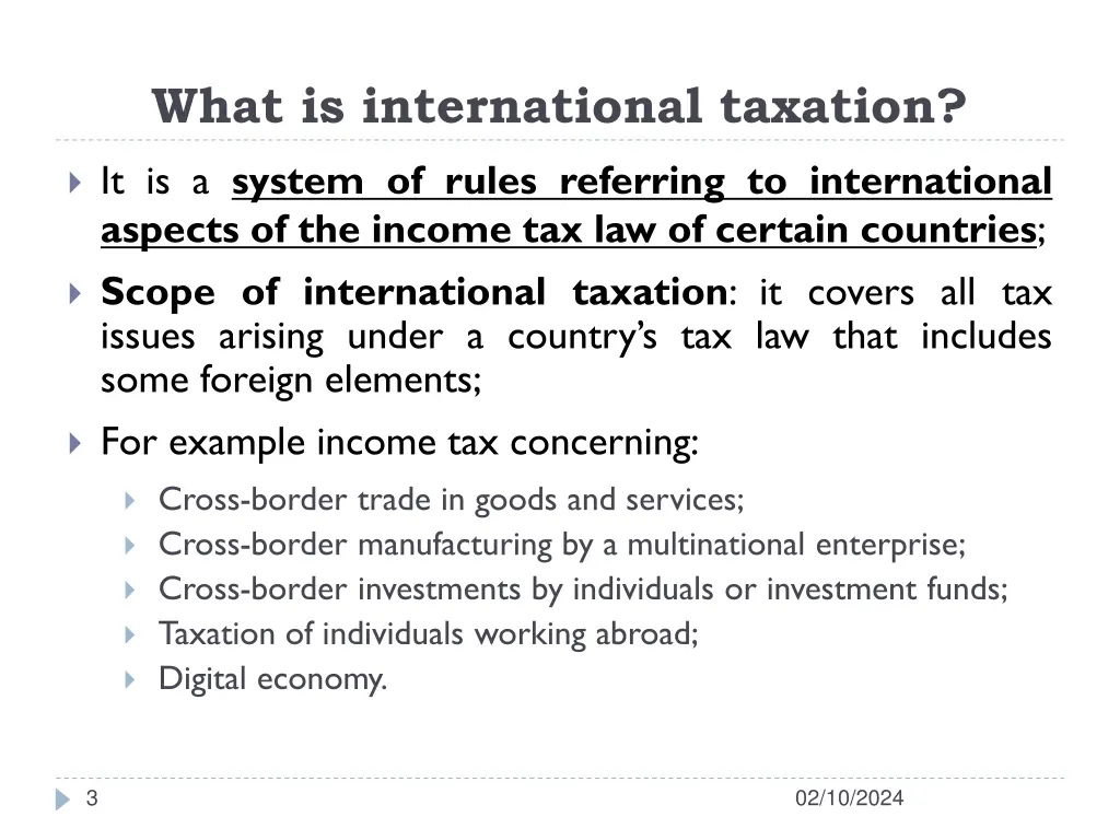 what is international taxation