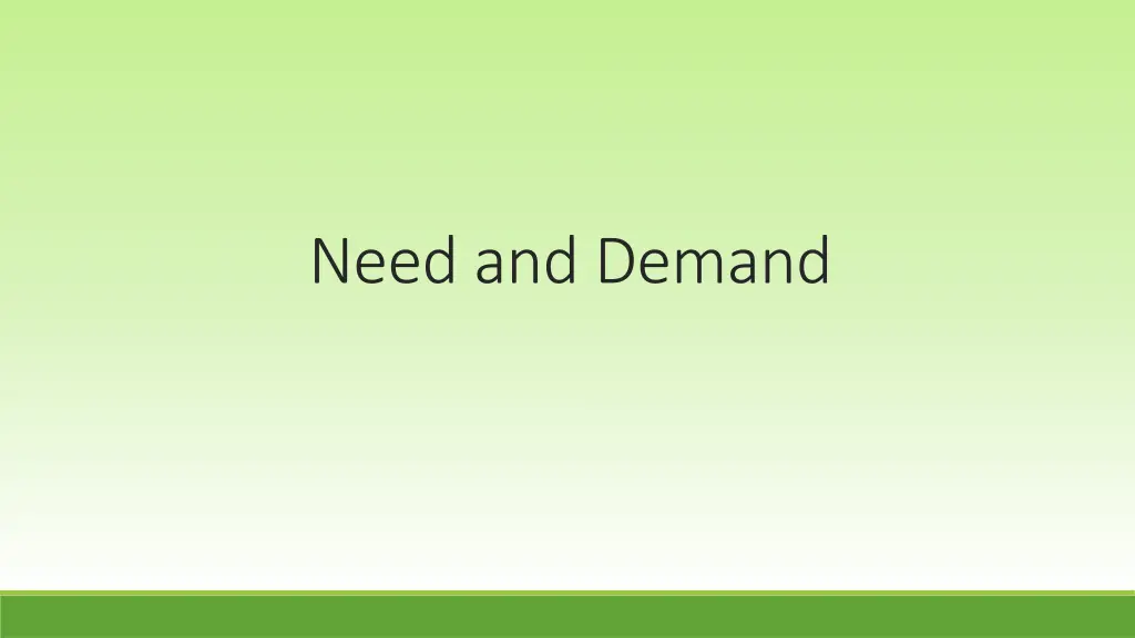 need and demand