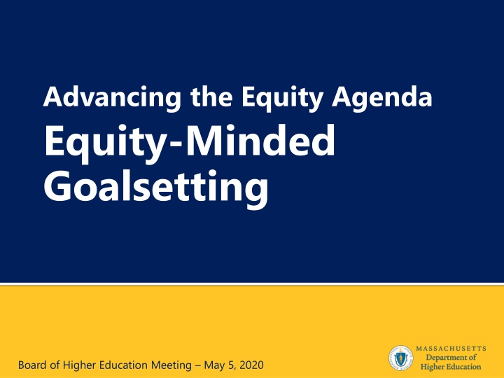 advancing the equity agenda equity minded