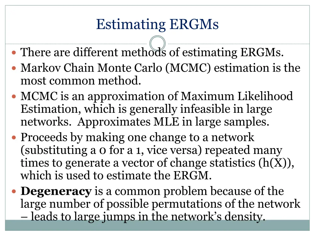 estimating ergms 5