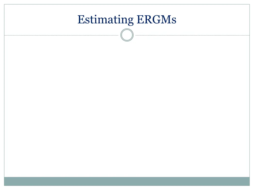 estimating ergms