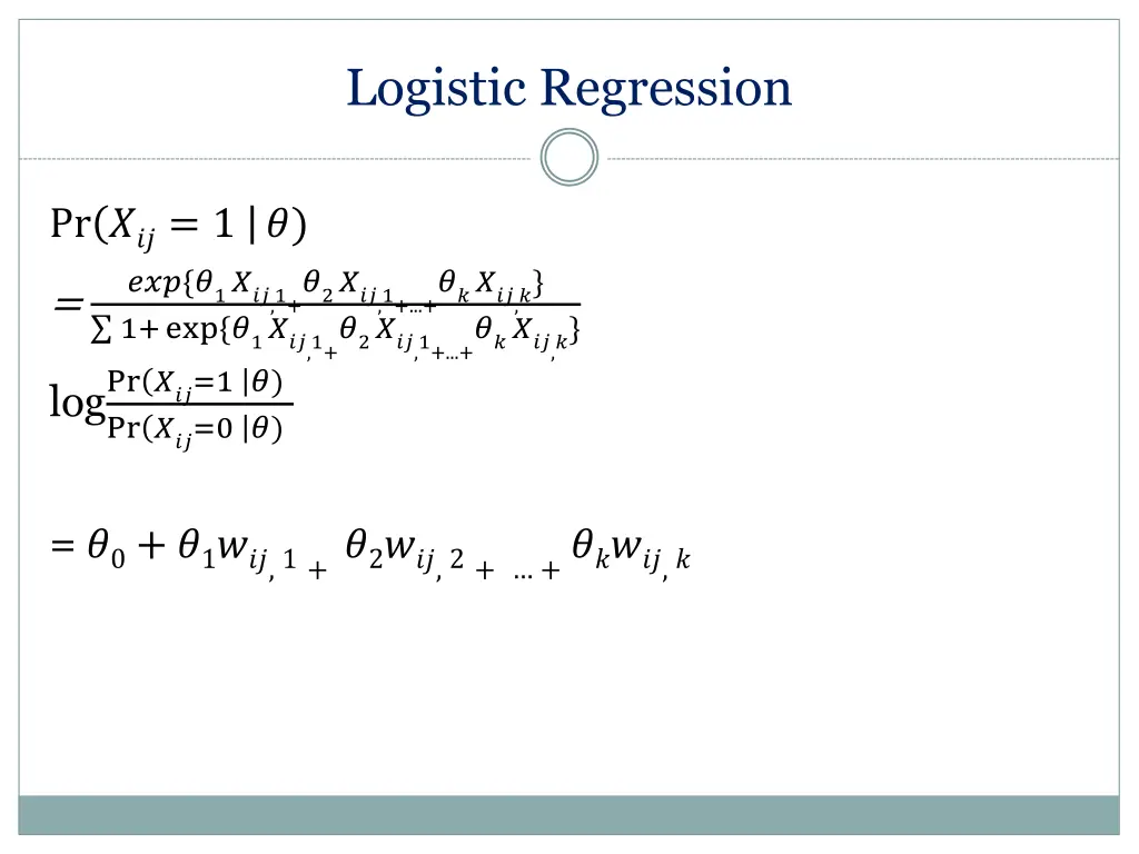 logistic regression