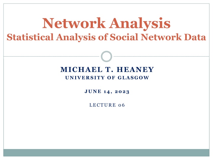 network analysis statistical analysis of social