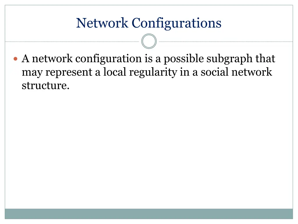 network configurations