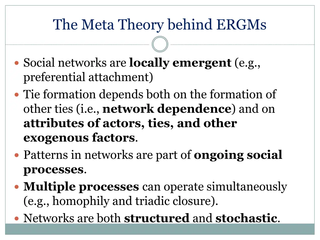 the meta theory behind ergms 4