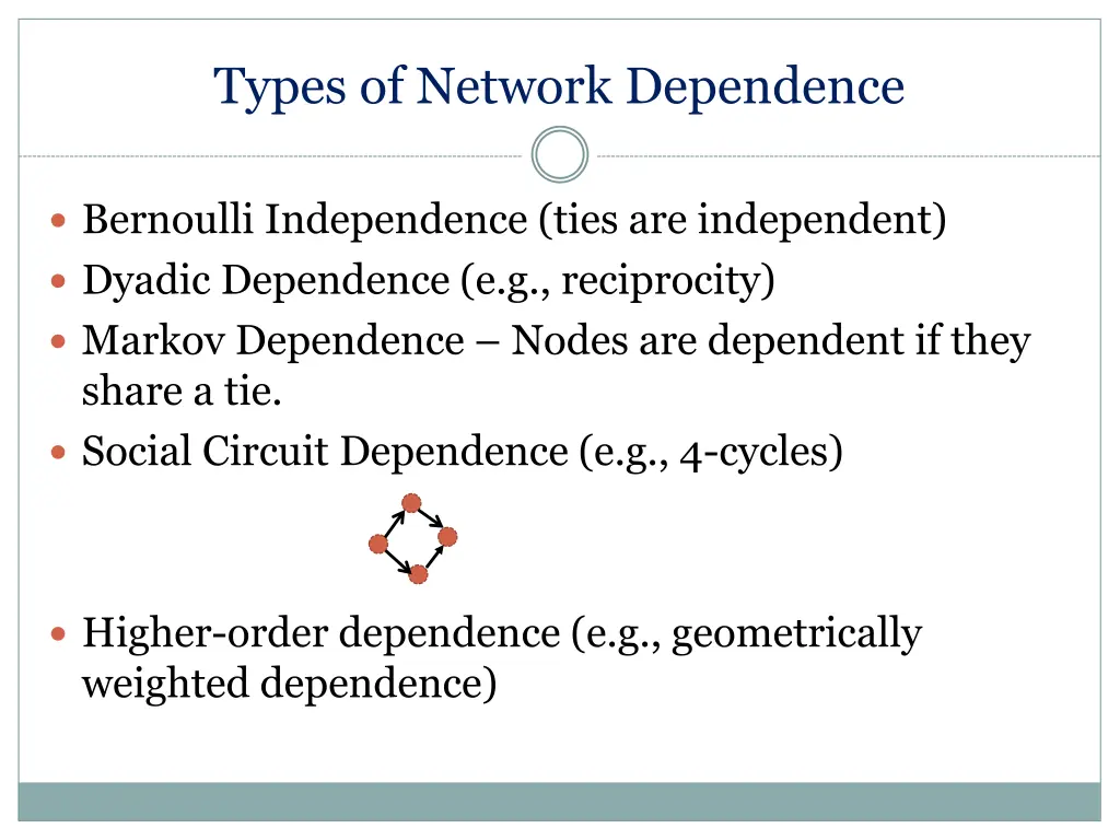 types of network dependence 5