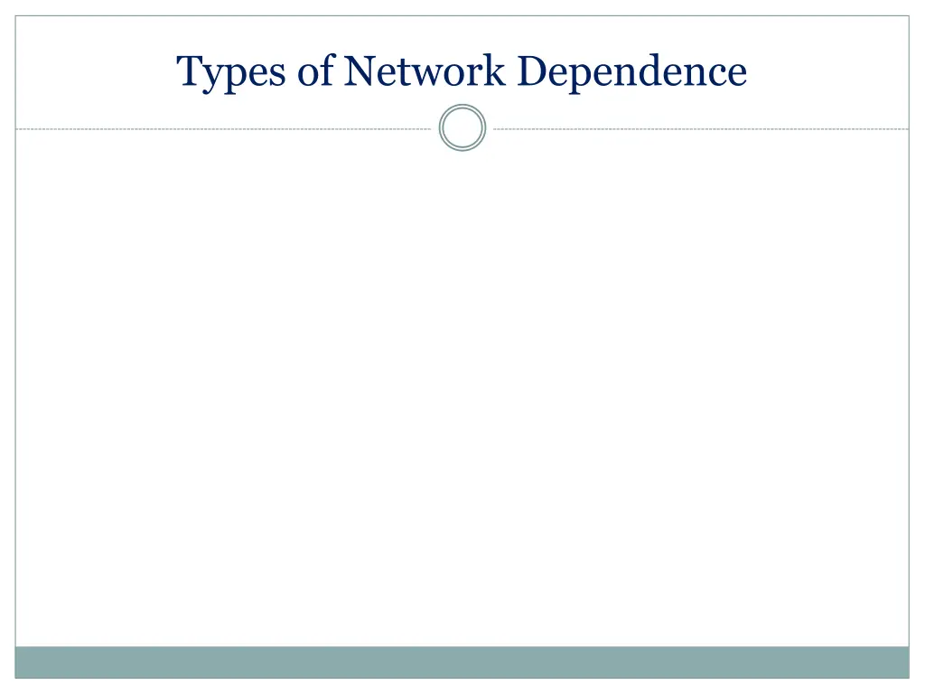 types of network dependence