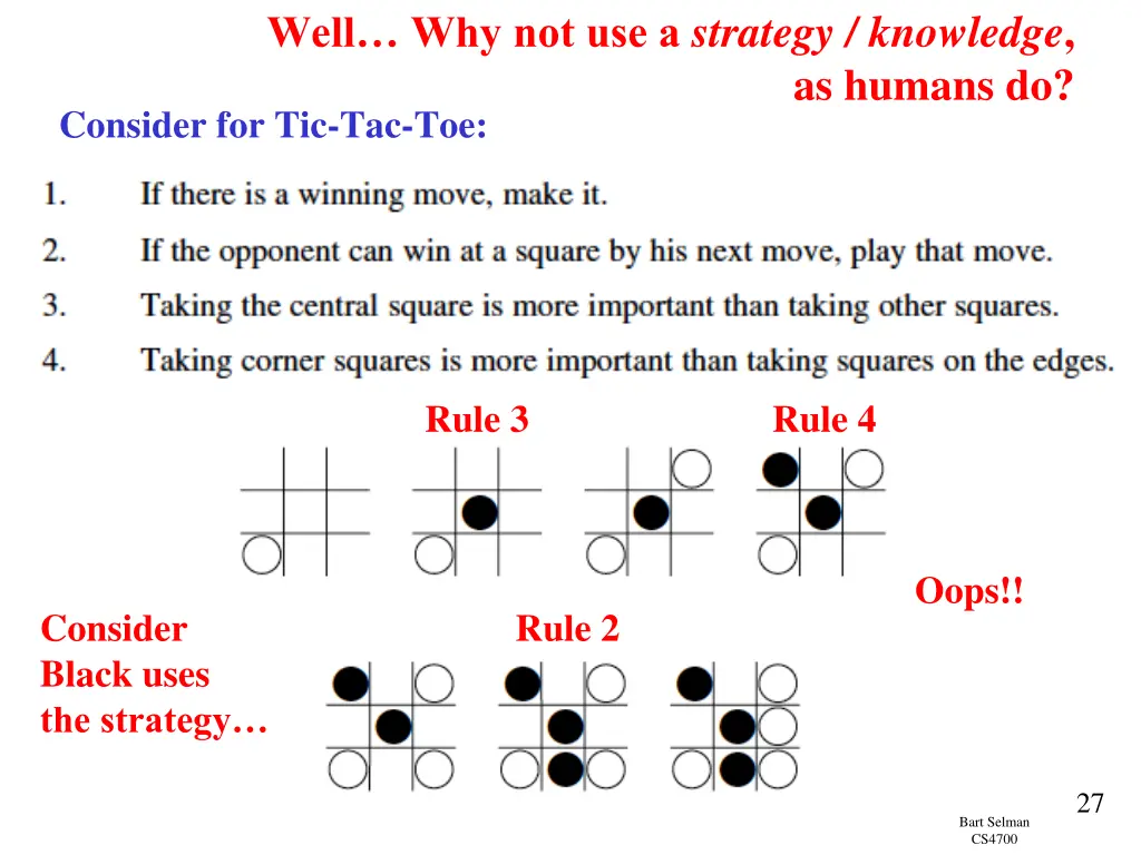 well why not use a strategy knowledge