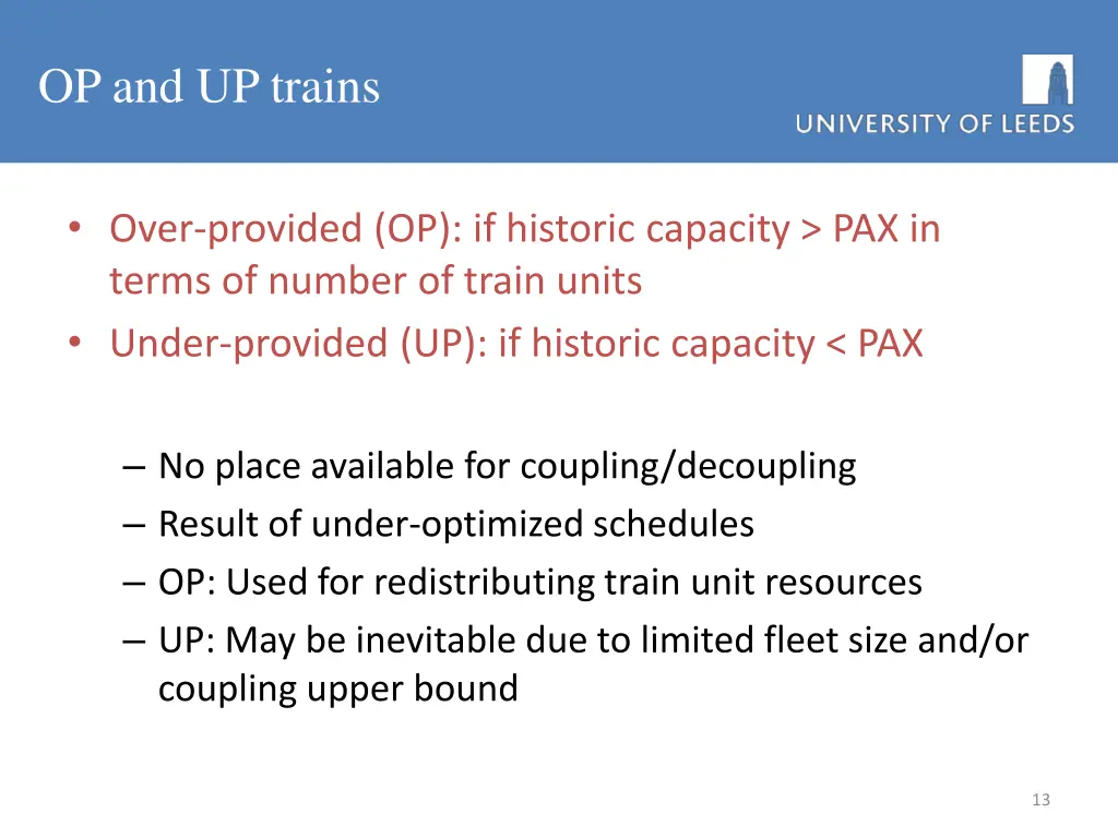 op and up trains