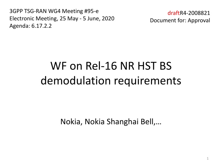 3gpp tsg ran wg4 meeting 95 e electronic meeting