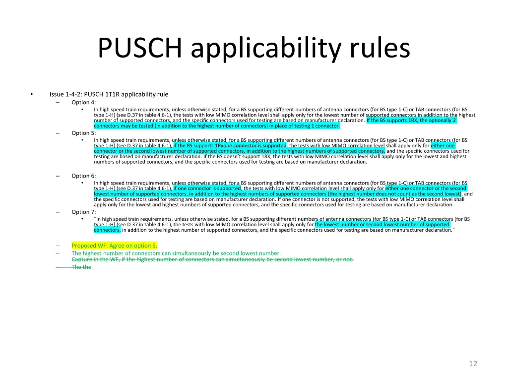 pusch applicability rules 2