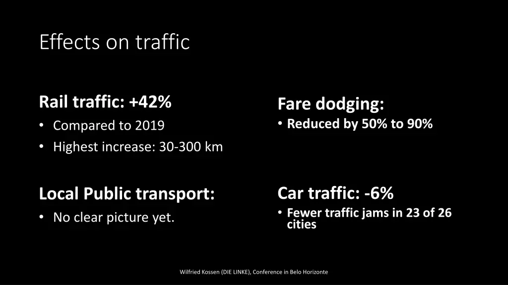 effects on traffic 1