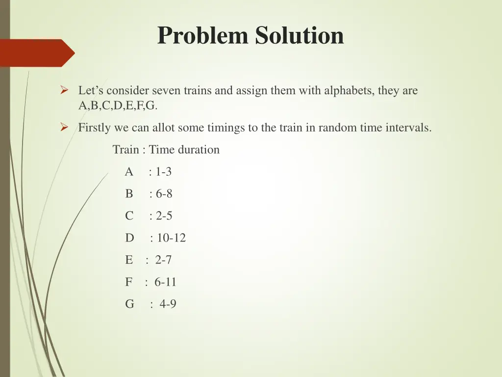 problem solution