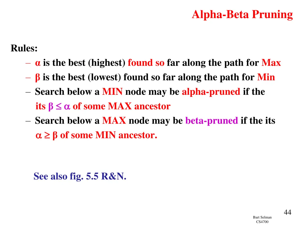 alpha beta pruning